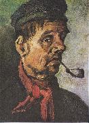 Vincent Van Gogh Head of a peasant with a clay-pipe oil on canvas